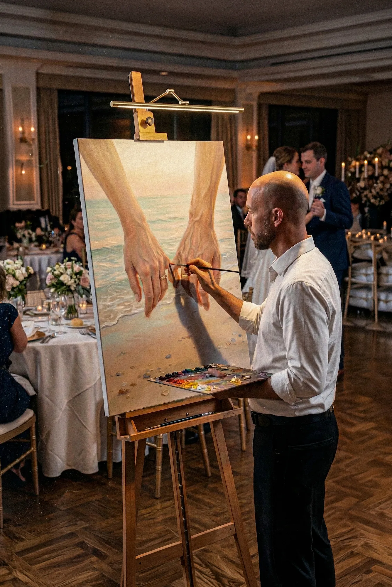 Live painting institutional setting