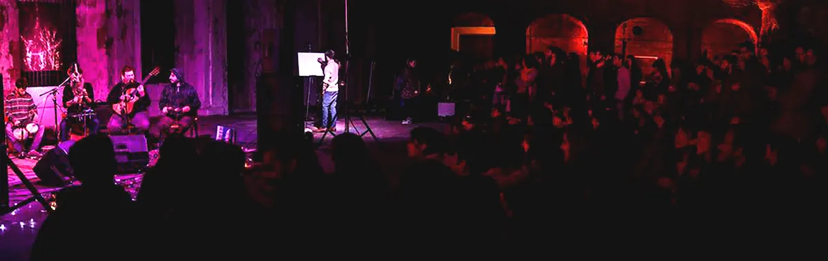 Pedro Honeker Gallinger live painting concert in Buenos Aires